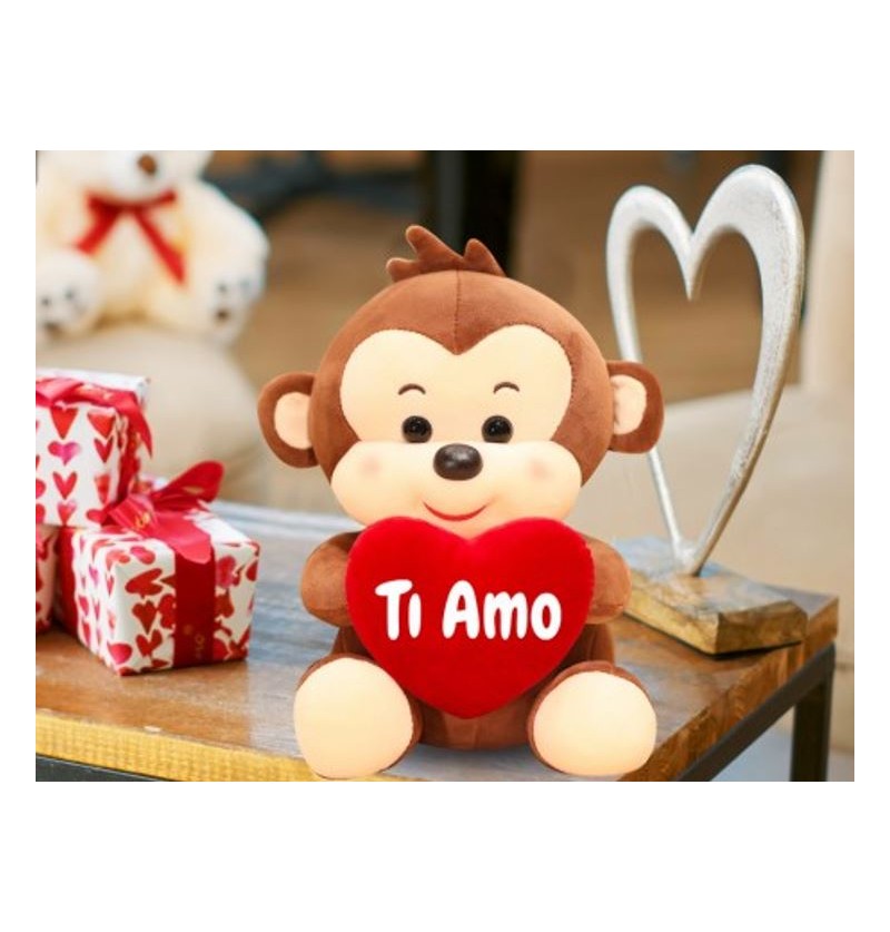 PELOUCHE SCIMMIA CUORE 20 CM